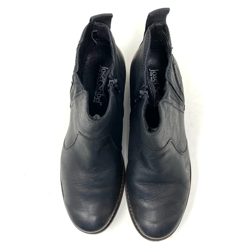 Josef Seibel Sienna 45 Women’s Black Leather Chelsea Ankle Boots